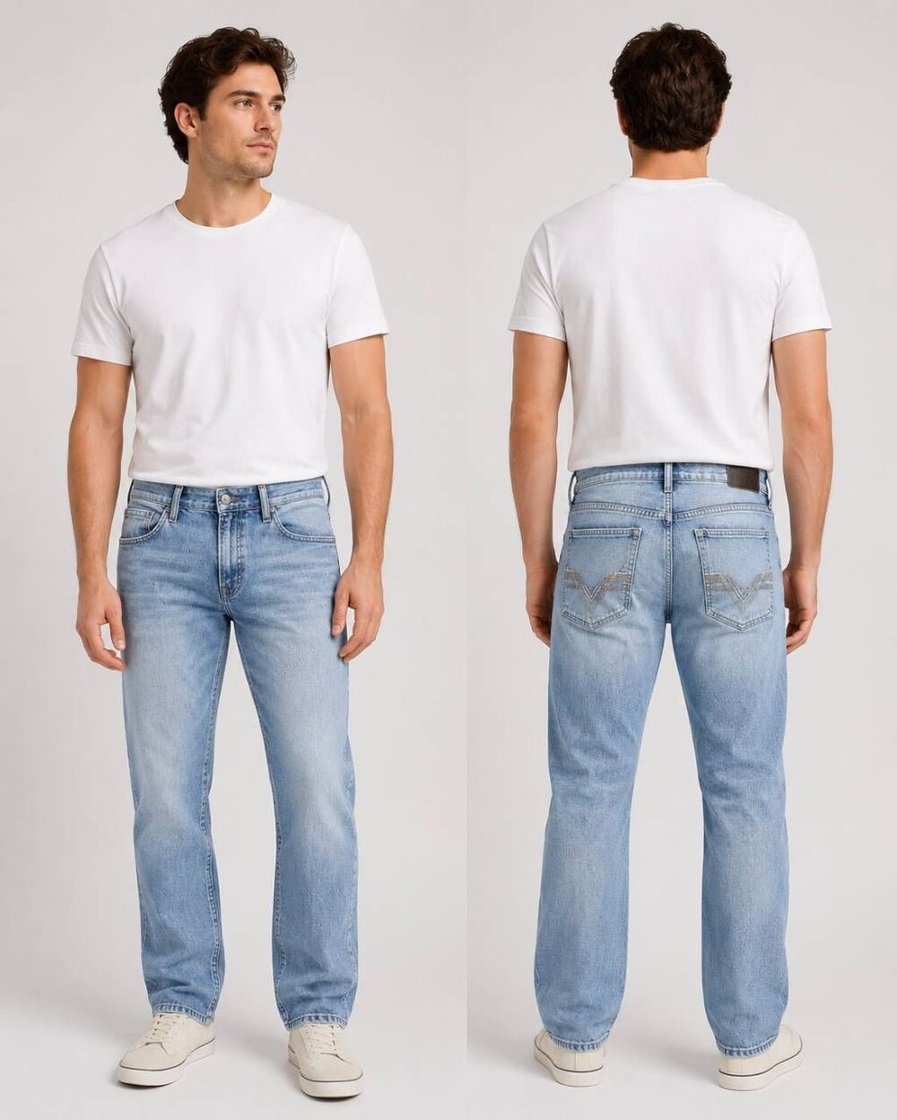 BKE Jake Men’s Jeans 36x32 Light Wash Straight Leg Stretch Denim